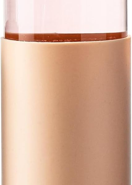 21oz Borosilicate Glass Water Bottles with Silicone Non-Slip Sleeve & Leak-Proof Lid-Reusable Drink Bottle for Office,Travel,Gym,Hiking-BPA Free,Ideal Gift for Home,Car &Fitness (Pink)