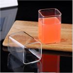 Mug, cups, coffee cups and tea cups for home use, exquisite cups, household products, mugs, transparent glass square water cups, breakfast cups, simple milk cups, square heat-resistant glass coffee cu