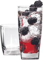 Small and Large Drinking Glasses, Set of 16, Clear, 80850L13