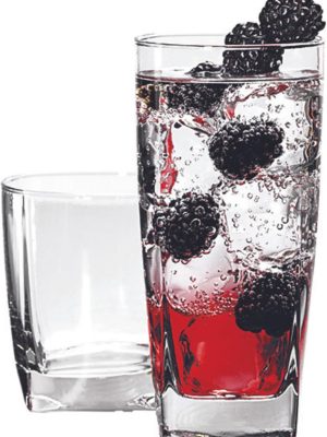 Small and Large Drinking Glasses, Set of 16, Clear, 80850L13