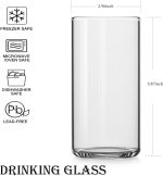 Thin Highball Glasses Set of 4,19oz Cocktail Glass Set,Tall Drinking Glasses for Water,Juice,Milk,Cocktails,Beer and More,Elegant Bar Glassware,Lead-Free Pint Glasses,Glass Drink Tumblers