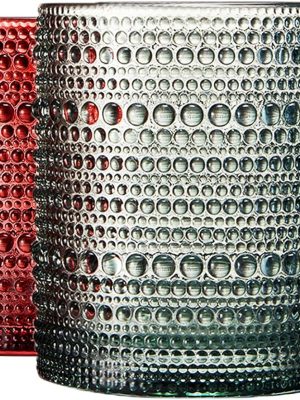 Colored Glass Glasses | Set of 4 | Large Art Deco Glassware Muted Vintage Glasses for Wine, Champagne, Cocktail, Margarita, Wine Glass, Gift Idea, Muted Pastel Colors Goblets -  Beaded