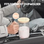 Glass Cups with Lids and Straws 40 oz Glass Tumbler with Straw and Lid 2 Pack Glass Tumbler with Handle Wide Mouth Iced Coffee Cups for Smoothies, Soda, Tea, with Bamboo Lids